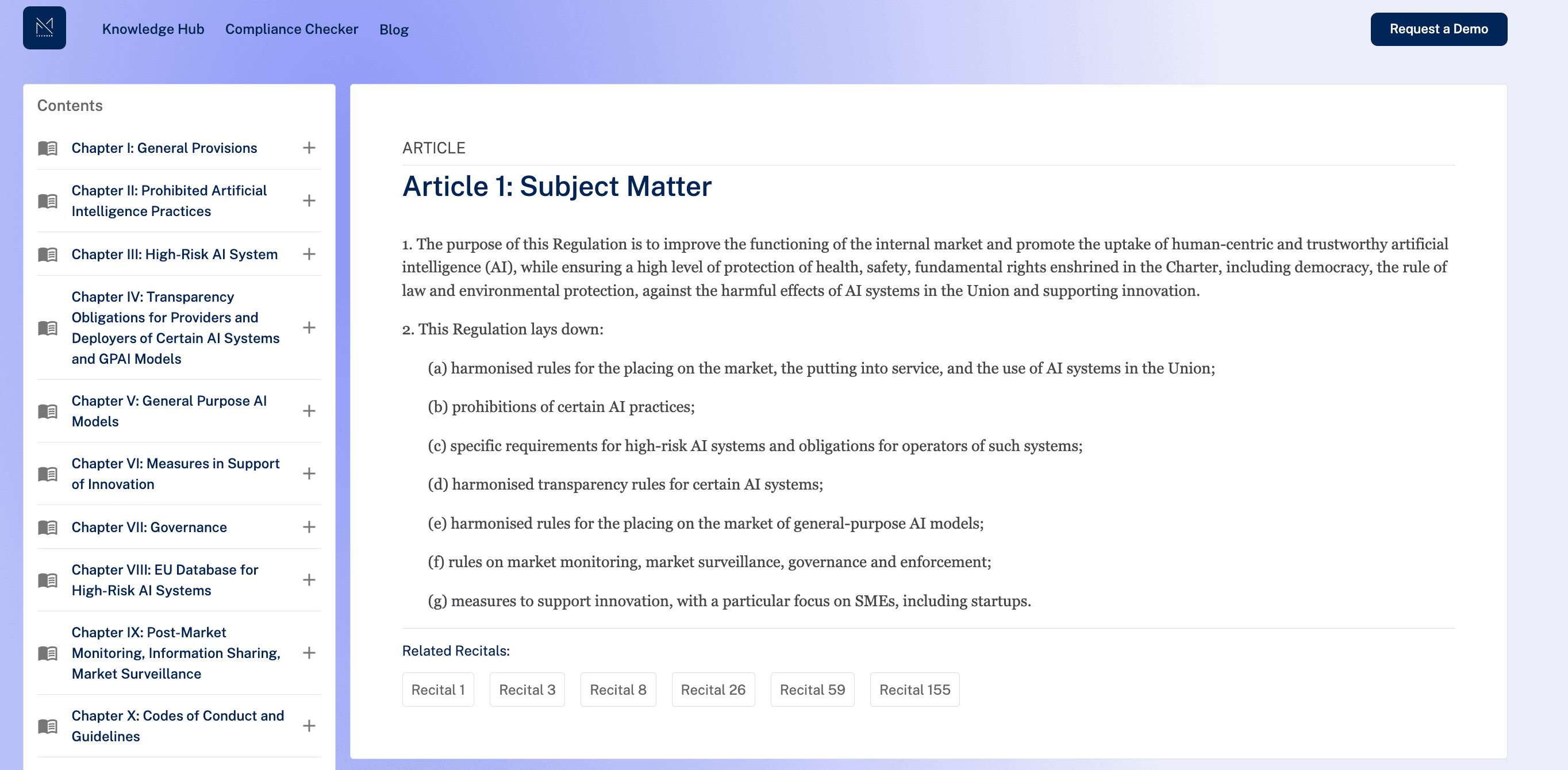 EU AI Act Articles